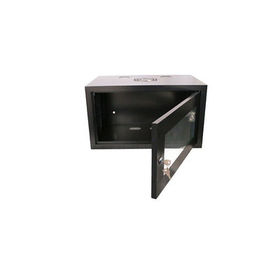 OEM-сервер Черная холоднокатаная сталь 6U 9U 12U 15U 18U 22U 27U Стенные сетевые шкафы со стеклянной дверью