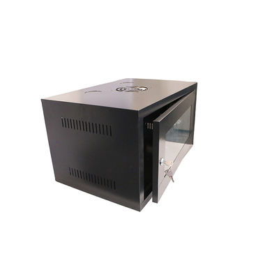 OEM-сервер Черная холоднокатаная сталь 6U 9U 12U 15U 18U 22U 27U Стенные сетевые шкафы со стеклянной дверью