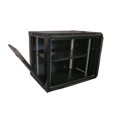 9U Server Rack Cabinet изготовлен из холоднокатаной стали SPCC для офисной сети