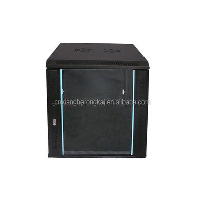 Холоднокатаная сталь 19 дюймовая стойка для серверов Сетевые шкафы в черном цвете