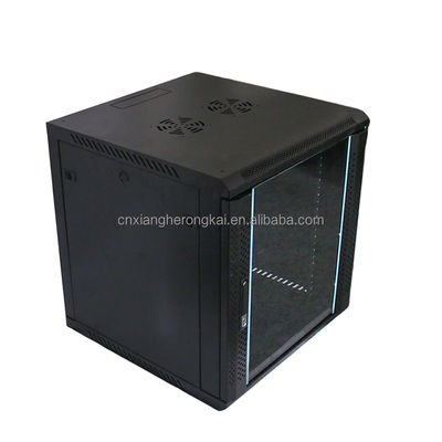 Холоднокатаная сталь 19 дюймовая стойка для серверов Сетевые шкафы в черном цвете