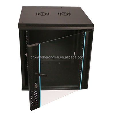 Холоднокатаная сталь 19 дюймовая стойка для серверов Сетевые шкафы в черном цвете