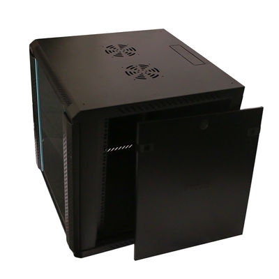 Холоднокатаная сталь 19 дюймовая стойка для серверов Сетевые шкафы в черном цвете